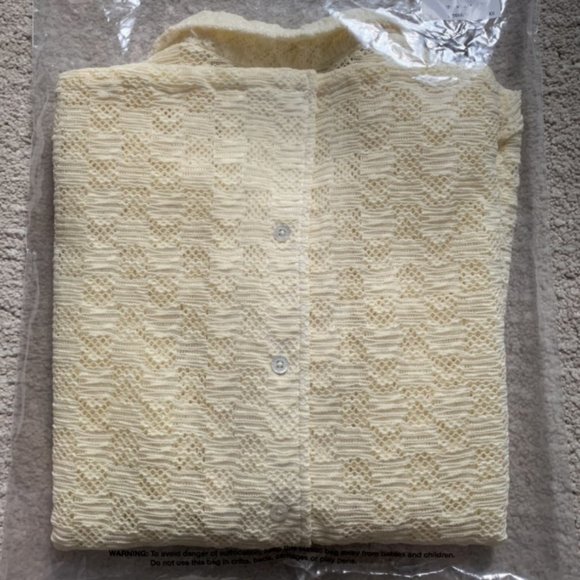 Aime Leon Dore Rico Shirt AfterGlow lace size XS crochet Woven Button - Picture 3 of 6